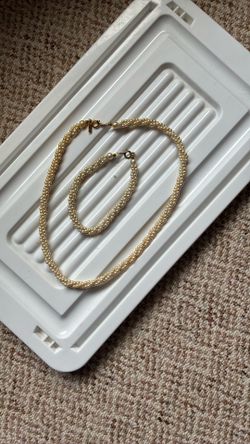 Marvello Pearl Necklace And Bracelet 