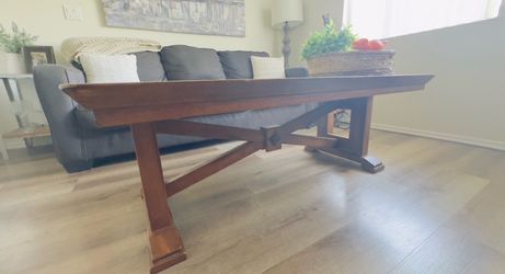 Wood coffee table