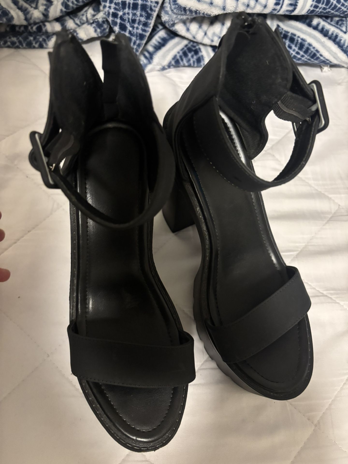 Black And Withe Heels 