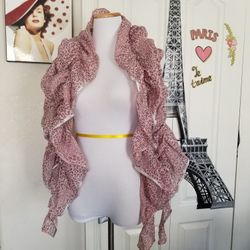 Pink Animal Print Leopard Stretchy one size Scarf Assesorie