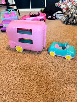 Toy Car and Camper Trailer Playset