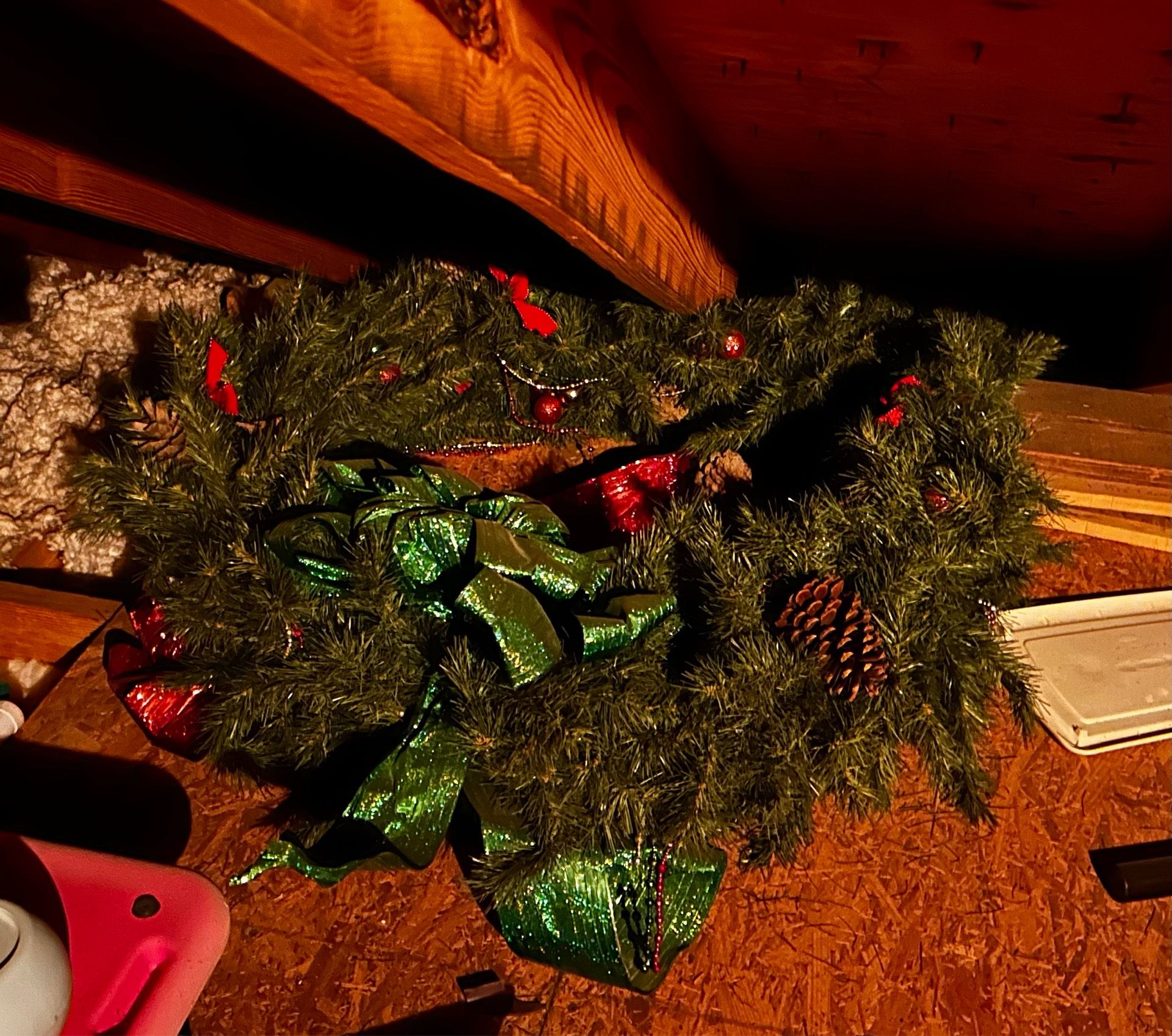 Two 4’ Wide Wreaths