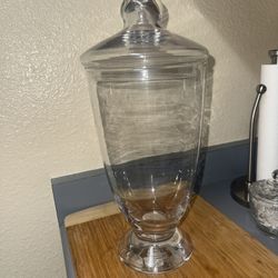 22” Large Glass Vase + Top 