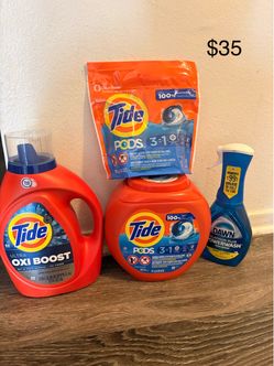 Tide & Dawn Heavy-Duty Laundry Bundle - Pods, Liquid & Powerwash ($35)