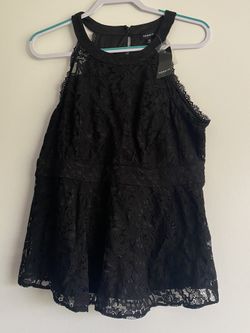 Torrid Black Lace Halter Top, 00