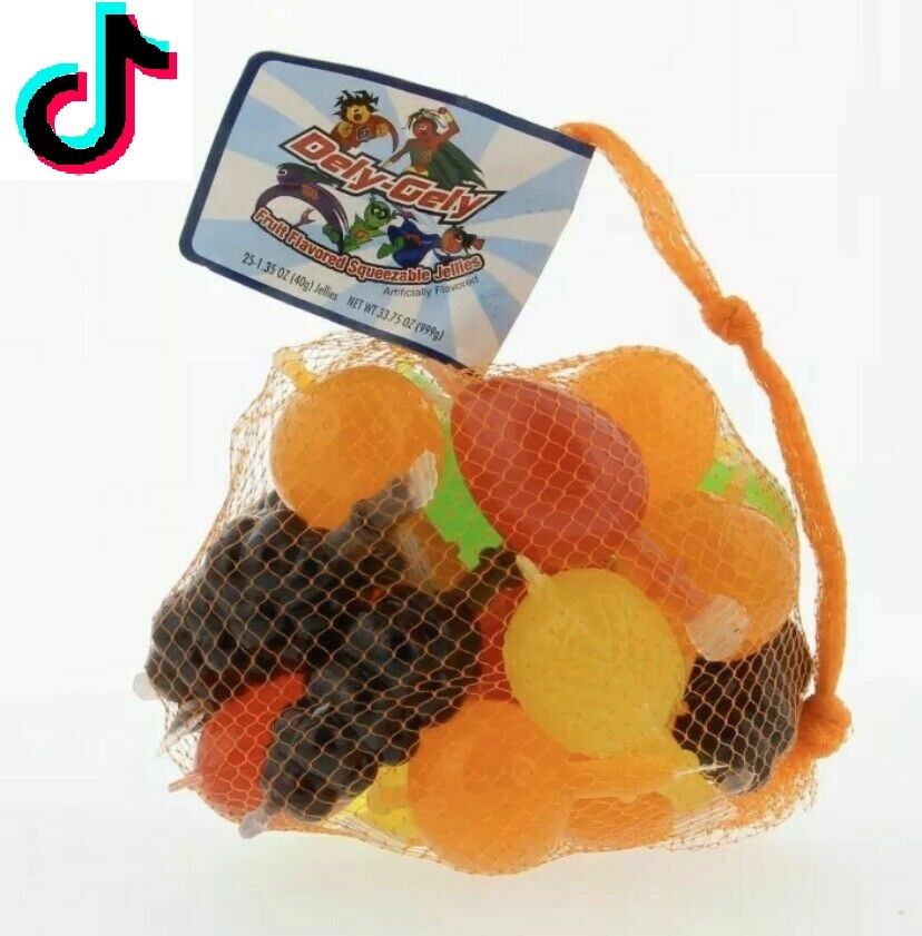 Dely-Gely Fruit Jelly TIKTOK CANDY! 25CT *SHIPS TODAY* Fruit-Licious TIK-TOK