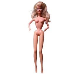 Vintage 1976 Head Mattel Barbie Body 1966 Blonde Hair Blue Eyes No Clothes