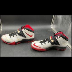 Size 10- Nike LeBron Zoom Soldier 7 White Red Black