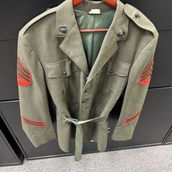 Military Marine And Navy Coats Dress Wool WW2 Era Real 