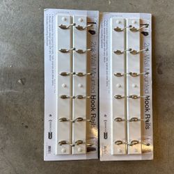 New 2 Pack Wall Mounted Hook Rail