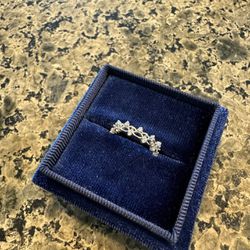 Full Eternity Moissanite Stack Band Antique oissanite Weddin Ring 14K White Gold Anniversary Ring SilveBridal Promise Ring Gift For Her