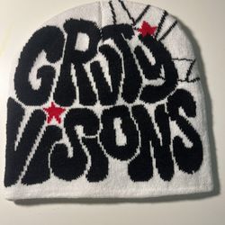 Beanie GRVTY VISIONS white/black