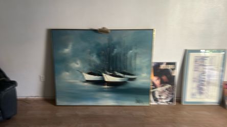 6 By 8 Foot Hand Drawn Oil Painting