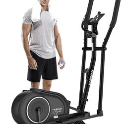 Exercise Machine, Elliptical Machine for Home Use, Adjustable Magnetic Elliptical with Pulse Rate Grips and LCD Monitor, 350LB Weight Capacity $100出