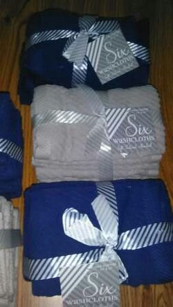 6 pk. Washcloths! Brand new! Gray or blue