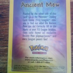 1995 ANCIENT MEW POKEMON CARD