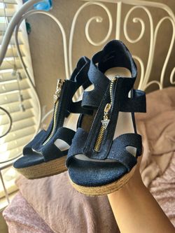 Guess Denim Wedge Sandals
