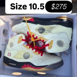 Jordan Retro 5s Sail Off White Size 10.5 Men 