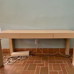 Beige Formica Console Table