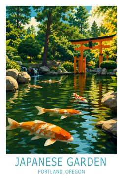 Japanese Garden Portland Print - 13 x 19 Satin Premium Photo Paper