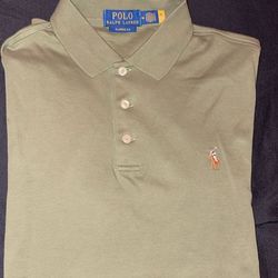 Polo Ralph Lauren green collar shirt - size M