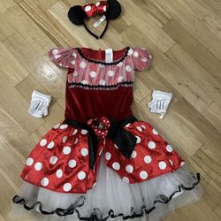Disney Minnie Mouse Costume Size M 7/8 Little Girls 