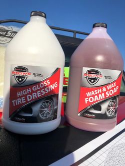 Wash and wax (javon para carros con wax) tire dressing(abrillantador para las llantas )