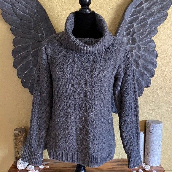 Ralph Lauren Grey Knit Turtle Neck Sweater
