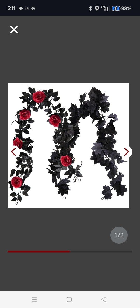Kainonnan 2Pcs Rose Garland
