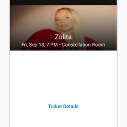 Zolita Tickets