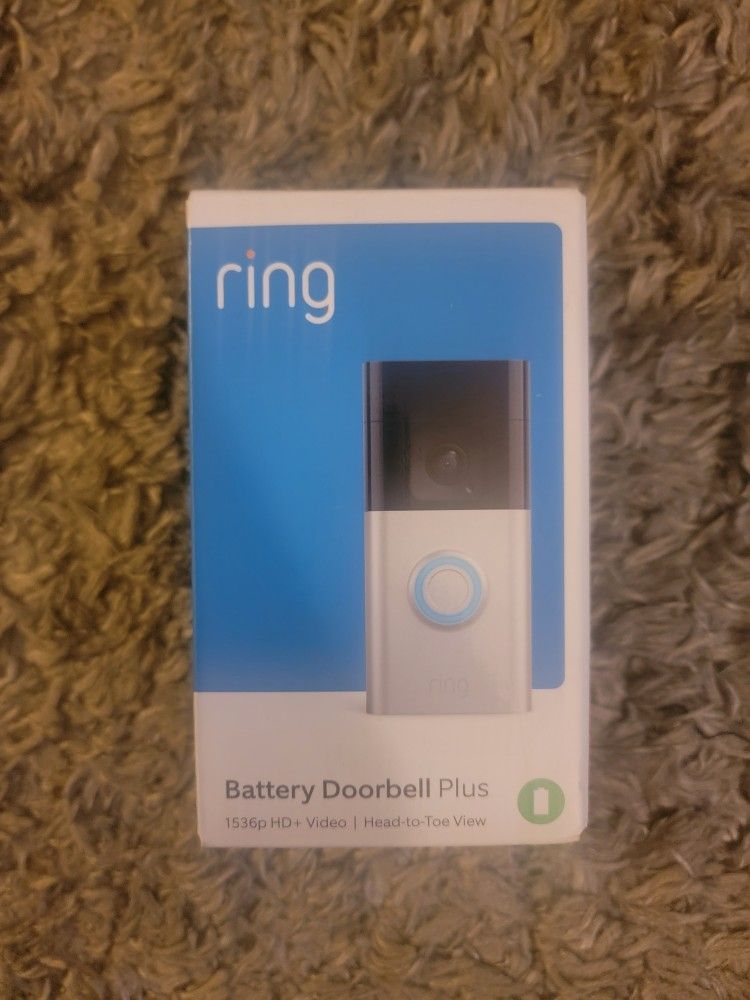 (BRAND NEW NEVER OPENED) Ring Battery Doorbell Plus - Smart Wireless Doorbell Camera