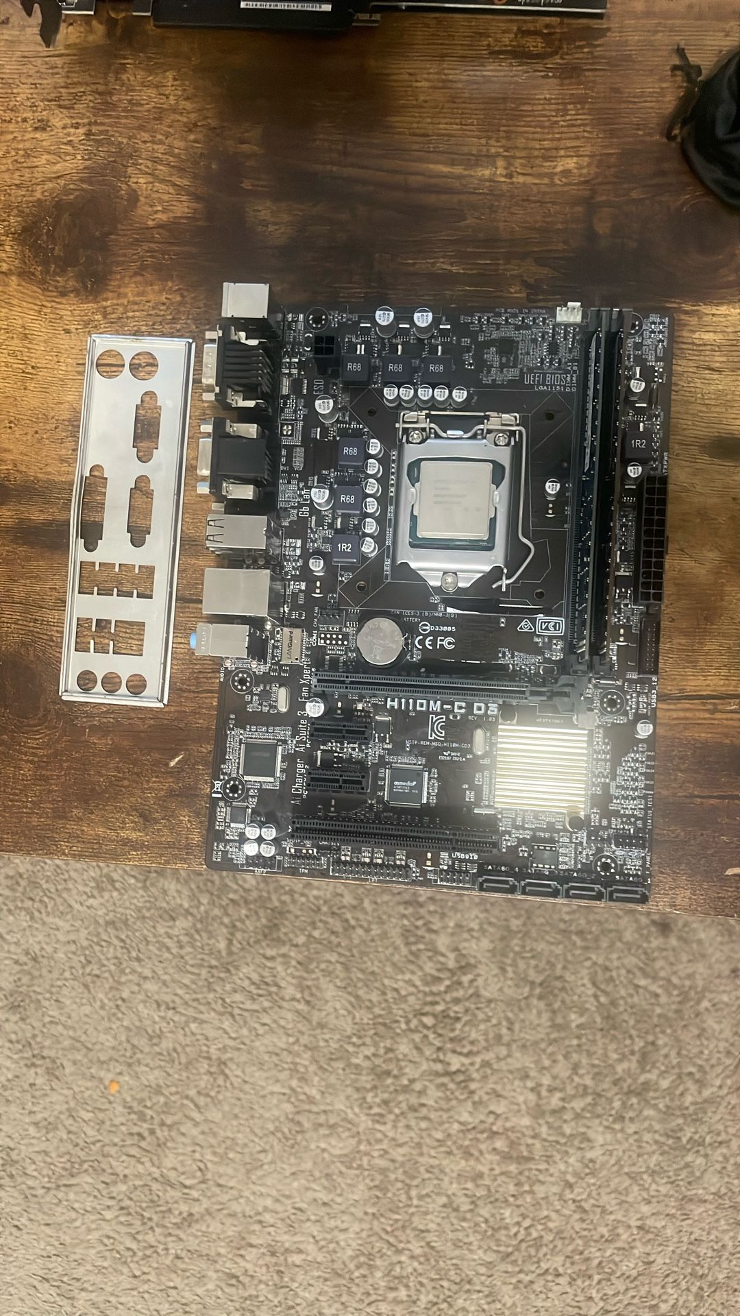 Intel i5-6500 And ASUS Mobo Combo With 8gb Of Ram 
