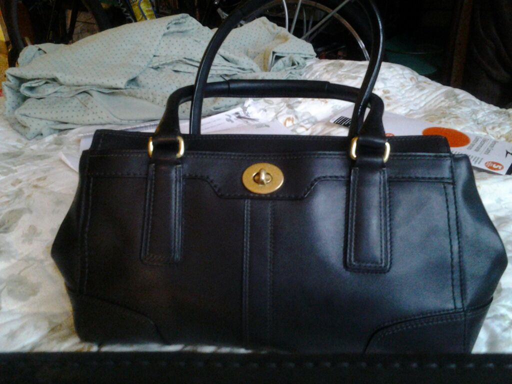New Drk. Brown leather Coach