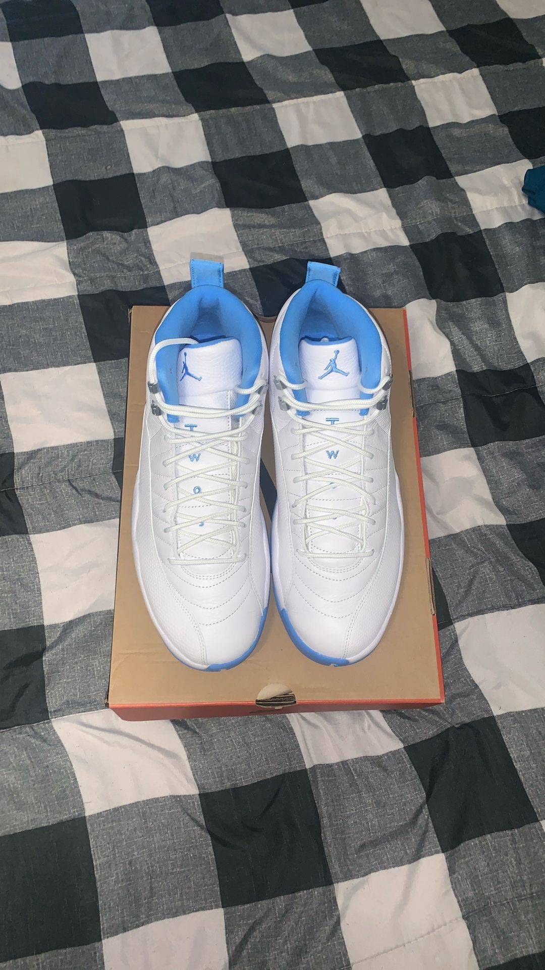 Air Jordan 12 Retro White University Blue