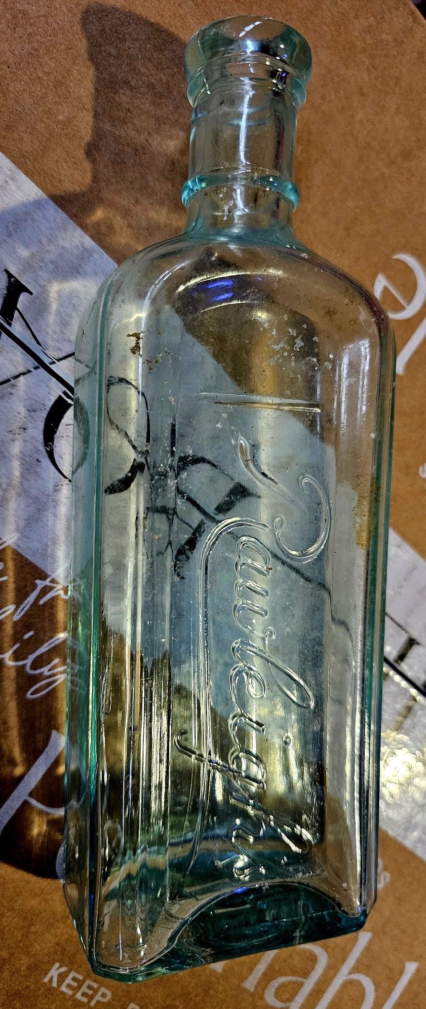 Vintage Rawleigh's Blue Glass Bottle
