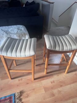 Set of 2 Backless Counter Stools