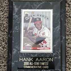 Hank Aaron Redemption Plaque All Star Baseball Card
