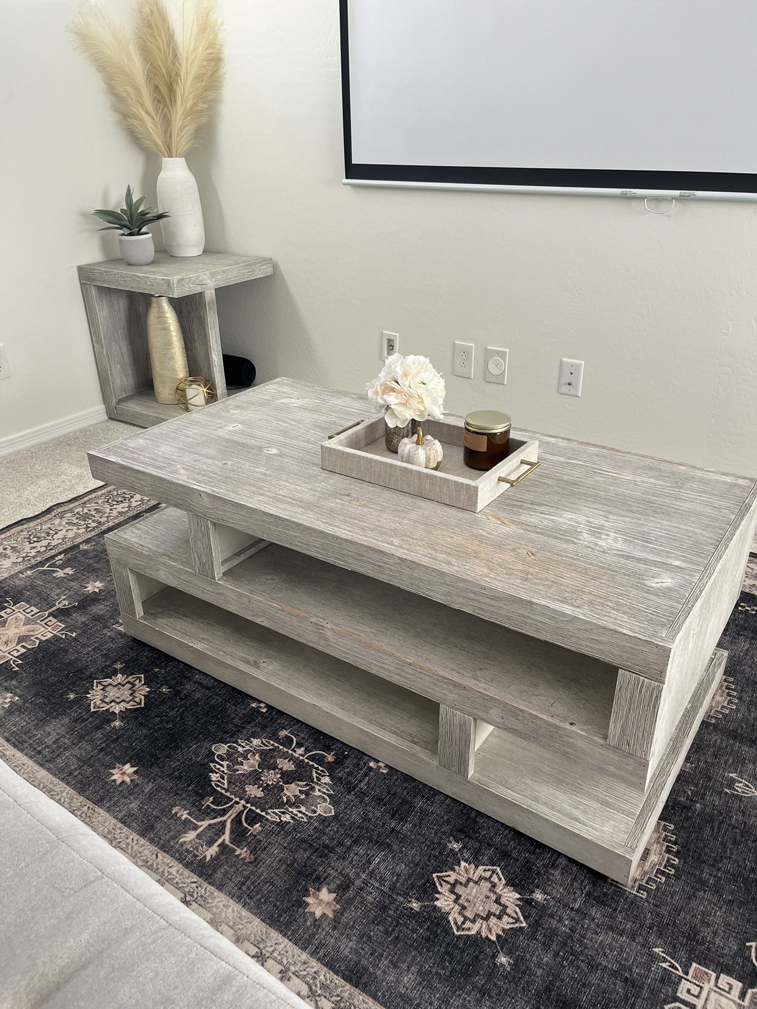 Coffee Table And 2 End Tables Set