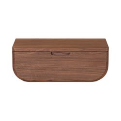 Hettie Dark Brown Floating Nightstand