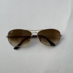 Ray-Ban Aviator Sunglasses Gold Frame Brown Gradient Lens – Authentic