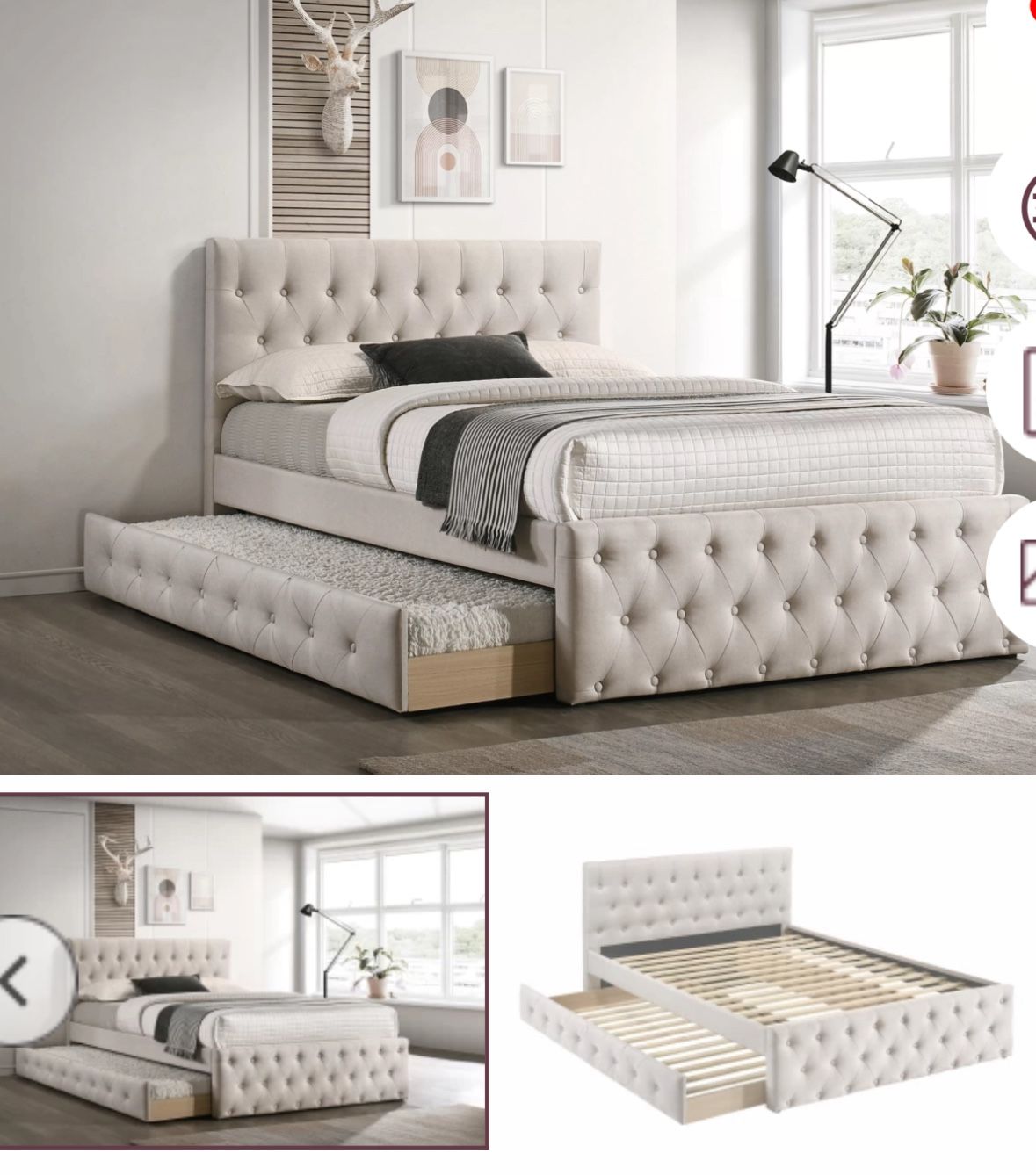 Twin Bed With Trundle Twin Not Including Mattress 