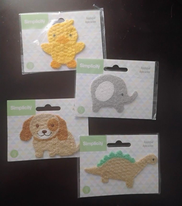 Simplicity x4 Iron On Appliques