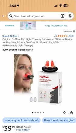 NoMore Red Light Therapy Nasal Device