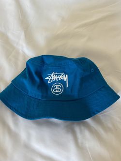 Stüssy SS Embroidered Blue Bucket Hat (S/M)