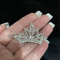1 Dog/cat Tiara Crown Hair Clips Bows for Small Dogs Costume Crystal Rhinestone