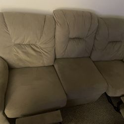 Couch with Recliner built in $150 OBO