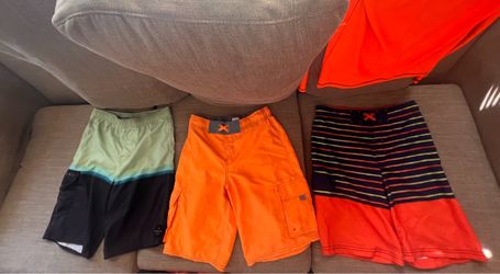 Boys Swimsuits and a Rashguard, Size 12-14, 16 , XL