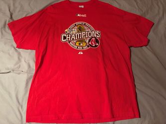 Boston Red Sox MLB 2007 World Series Champions AAA Red Shirt; Men’s 2XL