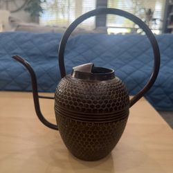 Unique Cast Bronze/cooper Embossed Bonsai Tree Watering Can 1- $50 Both For $75