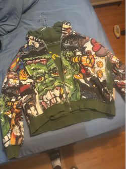 This Vxmee x Plus One reversible zip-up hoodie